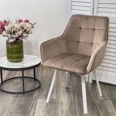 Стул MAVERICK 360 град. поворот. BLUVEL-40 BEIGE/ белый каркас, М-City в Златоусте - zlatoust.mebel24.online | фото 2