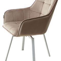 Стул MAVERICK 360 град. поворот. BLUVEL-40 BEIGE/ белый каркас, М-City в Златоусте - zlatoust.mebel24.online | фото 8