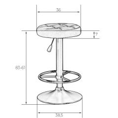 Табурет барный DOBRIN BRUNO LM-5008 (кремовый) в Златоусте - zlatoust.mebel24.online | фото 2