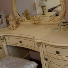 Туалетный стол + Зеркало Мона Лиза (крем) в Златоусте - zlatoust.mebel24.online | фото 5