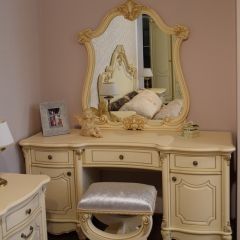 Туалетный стол + Зеркало Мона Лиза (крем) в Златоусте - zlatoust.mebel24.online | фото 6