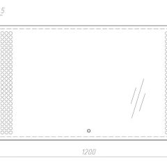 Зеркало Cosmo 120 black с подсветкой Sansa (SC1048Z) в Златоусте - zlatoust.mebel24.online | фото 2