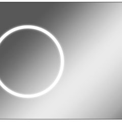 Зеркало Eclipse 100 black с подсветкой Sansa (SE1032Z) в Златоусте - zlatoust.mebel24.online | фото 1