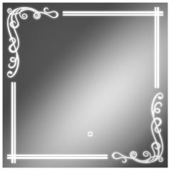 Зеркало Луандра 700х700 с подсветкой Домино (GL7035Z) в Златоусте - zlatoust.mebel24.online | фото