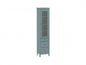 2.08.07.120.6 САГА шкаф с витриной 50 темно-бирюзовый RU в Златоусте - zlatoust.mebel24.online | фото
