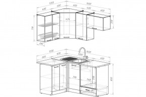 АНТИКА Кухонный гарнитур Мега Прайм (1200*1600 мм) в Златоусте - zlatoust.mebel24.online | фото 2