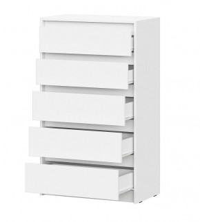 АЙДЕН КМ06-700 Комод 5 ящиков (белый) в Златоусте - zlatoust.mebel24.online | фото 2