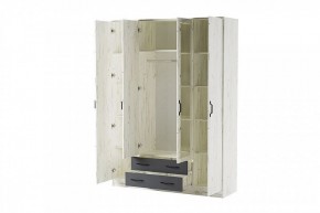БЕАТРИС Шкаф Квадро (дуб крафт белый/антрацит) в Златоусте - zlatoust.mebel24.online | фото 2