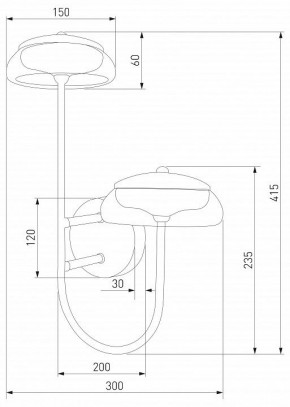 Бра Eurosvet Fungo 50388/2 LED черный в Златоусте - zlatoust.mebel24.online | фото 5