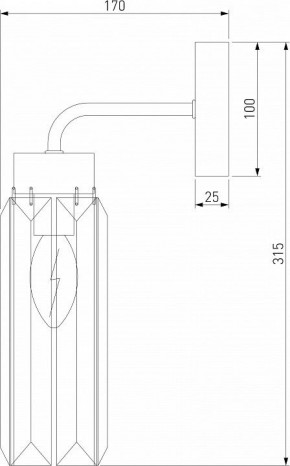 Бра Eurosvet Gilian 60163/1 латунь в Златоусте - zlatoust.mebel24.online | фото 3