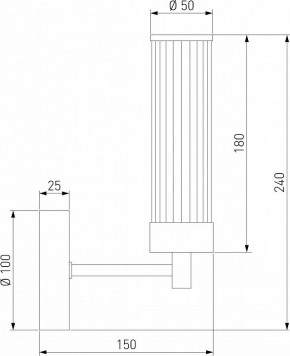 Бра Eurosvet Oriens 60166/1 латунь в Златоусте - zlatoust.mebel24.online | фото 2