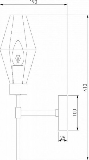 Бра Eurosvet Prism 60143/1 хром в Златоусте - zlatoust.mebel24.online | фото 2