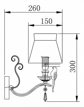 Бра Maytoni Bird ARM013-01-W в Златоусте - zlatoust.mebel24.online | фото 2