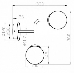 Бра Maytoni Erich MOD221-WL-02-G в Златоусте - zlatoust.mebel24.online | фото 3