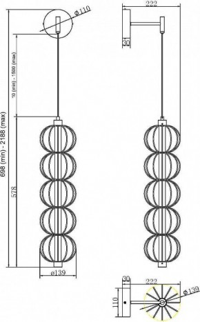 Бра Maytoni Golden Cage MOD216WL-L10G3K в Златоусте - zlatoust.mebel24.online | фото 2