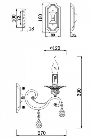 Бра Maytoni Grace RC247-WL-01-R в Златоусте - zlatoust.mebel24.online | фото 2