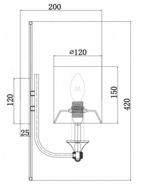 Бра Maytoni Vittoria H005WL-01BG в Златоусте - zlatoust.mebel24.online | фото 3