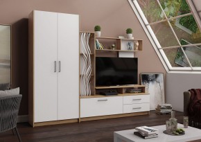 ДАРЬЯ Гостиная (Дуб Вотан/Белый глянец) в Златоусте - zlatoust.mebel24.online | фото