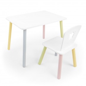 Детский комплект стол и стул «Корона» Rolti Baby (белый/цветной, массив березы/мдф) в Златоусте - zlatoust.mebel24.online | фото