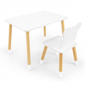 Детский комплект стол и стул «Мишка» Rolti Baby (белый/береза, массив березы/мдф) в Златоусте - zlatoust.mebel24.online | фото