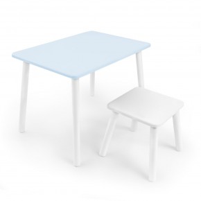 Детский комплект стол и табурет Rolti Baby (голубая столешница/белое сиденье/белые ножки) в Златоусте - zlatoust.mebel24.online | фото 1