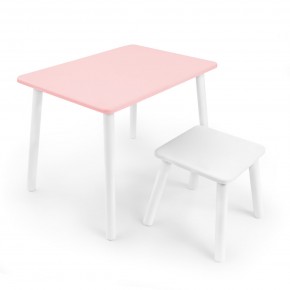 Детский комплект стол и табурет Rolti Baby (розовая столешница/белое сиденье/белые ножки) в Златоусте - zlatoust.mebel24.online | фото 1