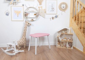 Детский стол Rolti Baby «Облачко»  (розовый/белый, массив березы/мдф) в Златоусте - zlatoust.mebel24.online | фото 1