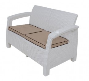 Диван Yalta Premium Sofa 2 Set (Ялта) белый (+подушки под спину) в Златоусте - zlatoust.mebel24.online | фото 1