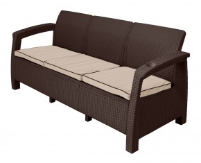 Диван Yalta Premium Sofa 3 Set (Ялта) шоколадный (+подушки под спину) в Златоусте - zlatoust.mebel24.online | фото