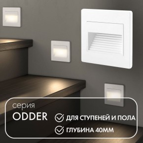 DK3050-WH Светильник встраиваемый в стену, IP 20, LED 3000, 1 Вт, белый, пластик в Златоусте - zlatoust.mebel24.online | фото 5