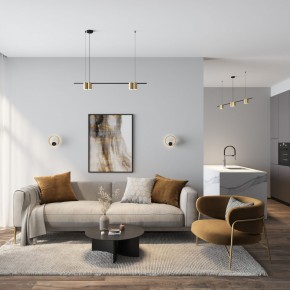 DK5060-BK+SG Бра ORBIT, IP20, 3000К, LED, 10 Вт, черный + сатинированное золото, алюминий в Златоусте - zlatoust.mebel24.online | фото 5