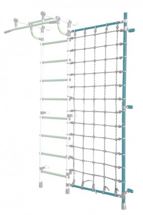Дополнительная стойка к пристенному ДСК Pastel с сеткой для лазания, цв. бирюзовый в Златоусте - zlatoust.mebel24.online | фото