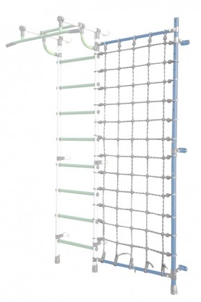 Дополнительная стойка к пристенному ДСК Pastel с сеткой для лазания, цв. голубой в Златоусте - zlatoust.mebel24.online | фото