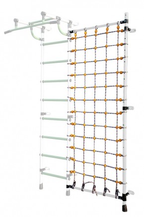 Дополнительная стойка к пристенному ДСК с сеткой для лазания, цв. белый в Златоусте - zlatoust.mebel24.online | фото