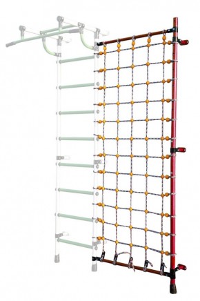 Дополнительная стойка к пристенному ДСК с сеткой для лазания, цв. красный в Златоусте - zlatoust.mebel24.online | фото 1