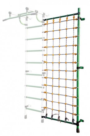 Дополнительная стойка к пристенному ДСК с сеткой для лазания, цв. зеленый в Златоусте - zlatoust.mebel24.online | фото
