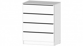 ЭЛЕГАНТ Комод 4 ящика (белый) в Златоусте - zlatoust.mebel24.online | фото