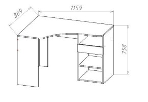 ГЕОМЕТРИЯ ГМТ.10 Стол угловой в Златоусте - zlatoust.mebel24.online | фото 2