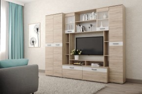 Гостиная Белла (Дуб Сонома/Белый глянец) в Златоусте - zlatoust.mebel24.online | фото