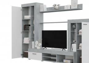 Гостиная Дельта (Бетон/Белый) в Златоусте - zlatoust.mebel24.online | фото 2