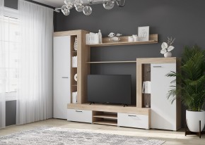Гостиная Дельта (Сонома/Белый) в Златоусте - zlatoust.mebel24.online | фото 3
