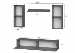 Гостиная МГС 10 (Графит) в Златоусте - zlatoust.mebel24.online | фото 3