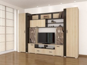 Гостиная Оскар-18-2 дуб сонома-венге в Златоусте - zlatoust.mebel24.online | фото