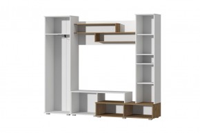 Гостиная Юна (Белый текстурный/Дуб крафт золотой) в Златоусте - zlatoust.mebel24.online | фото 2