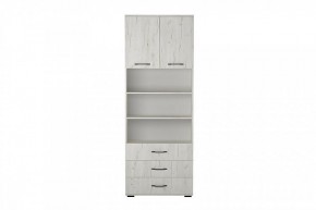 ИТАЛИЯ ШК3Я-800 Шкаф 2дв, 3ящ (дуб крафт белый) в Златоусте - zlatoust.mebel24.online | фото