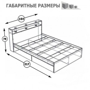 Камелия Кровать 1600, цвет белый, ШхГхВ 163,5х217х78,2 см., сп.м. 1600х2000 мм., без матраса, основание есть в Златоусте - zlatoust.mebel24.online | фото 4