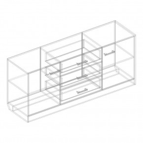 Комод 2 ств. с 3 ящиками "Милана" в Златоусте - zlatoust.mebel24.online | фото 2