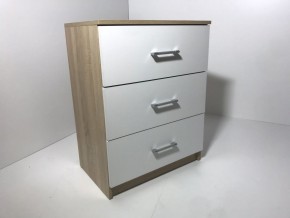 Комод 3 ящика (дуб сонома/белый) в Златоусте - zlatoust.mebel24.online | фото