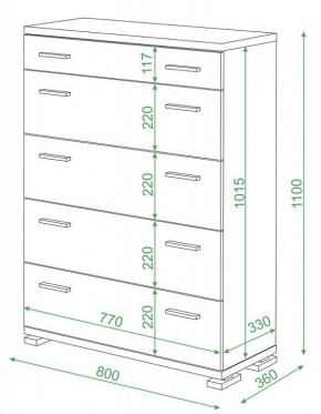 Комод Домино Лайт КМ-2 в Златоусте - zlatoust.mebel24.online | фото 2