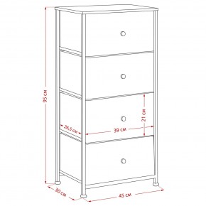 Комод Leset Линкс 4 ящика (МДФ) в Златоусте - zlatoust.mebel24.online | фото 12